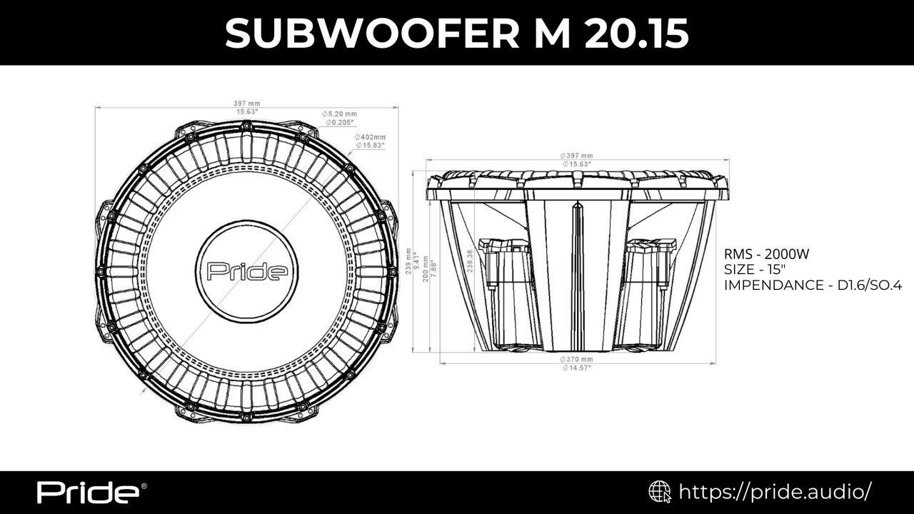 Pride M20. 15 5 subwoofer Pride M20. 15
