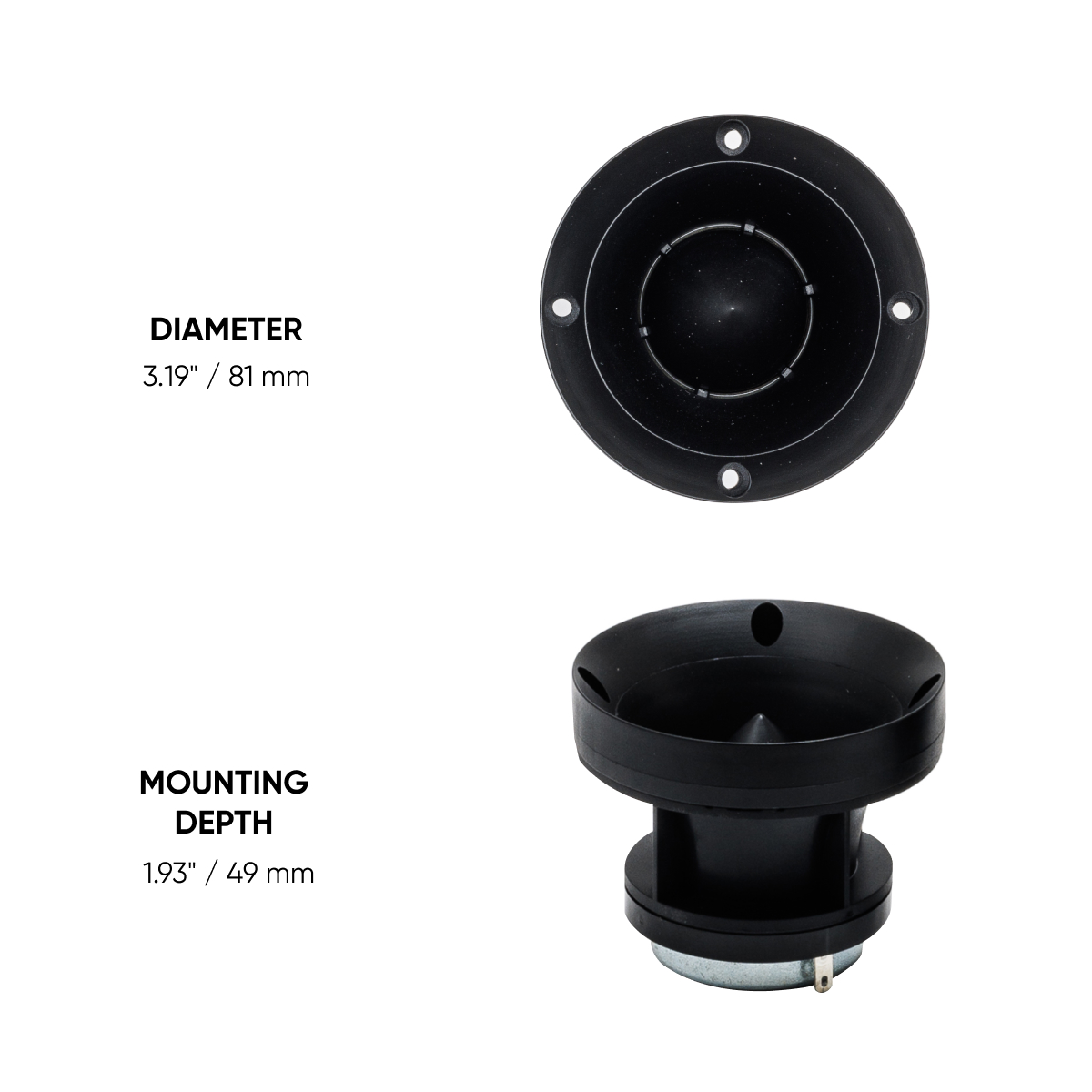 Pride Solo 60 car audio horn tweeters