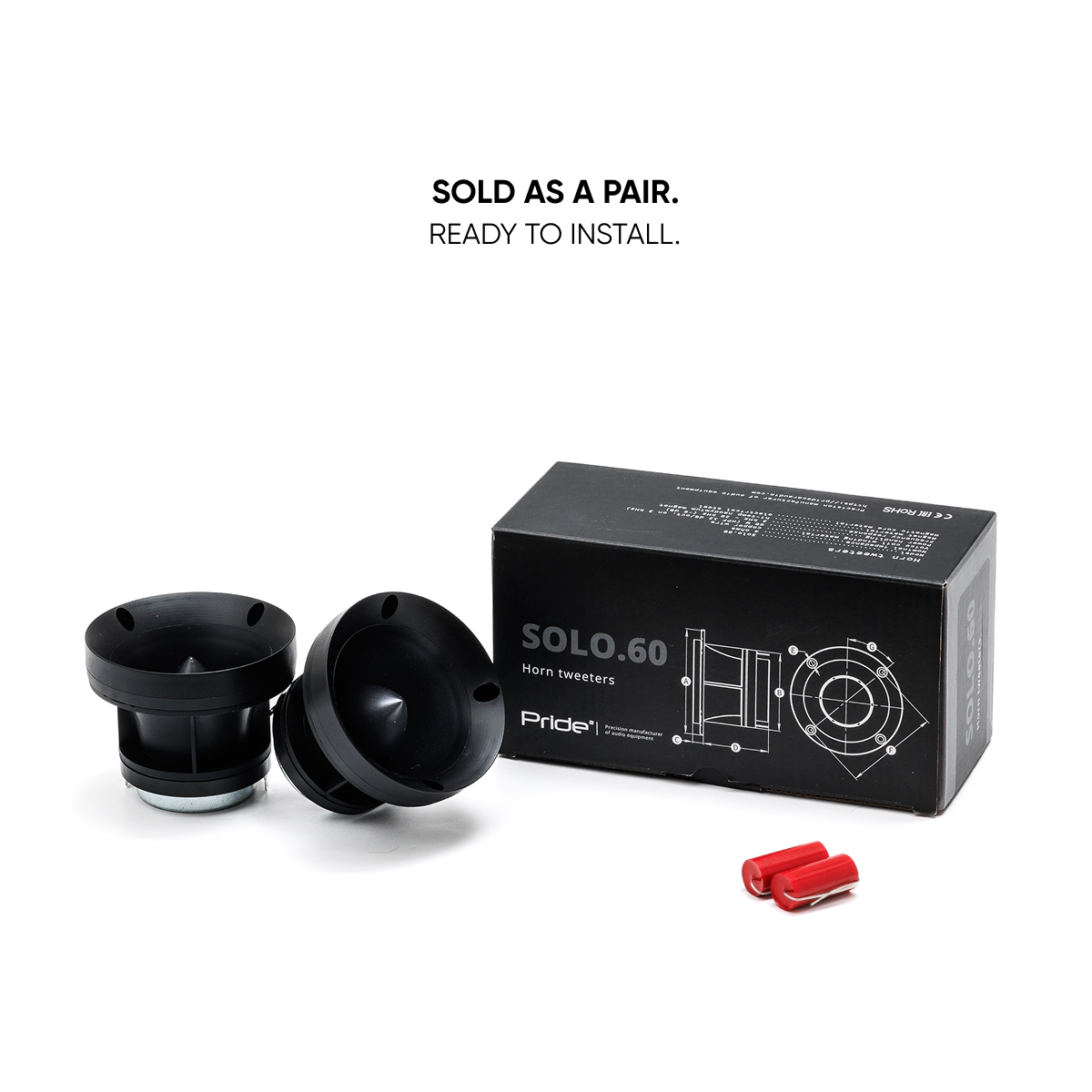 Pride Solo 60 car audio horn tweeters